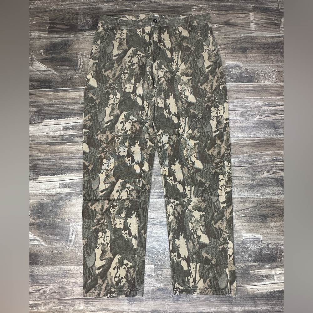 BP Camo Double Knee Pants Size 36 Straight Leg Workwear Style GUC